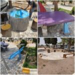 بهسازی و رنگ آمیزی نیمکت‌ها و وسایل ورزشی نصب شده در پارک‌ها  ​